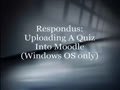 Respondus to Moodle 2015