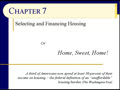 Chapter 07 - Slides 01-18 - Housing, Renting...