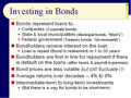 Chapter 11 - Slides 29-51 ‑ Investing in Bond...