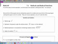 Math 40 7.1A Radicals and radical functions part one